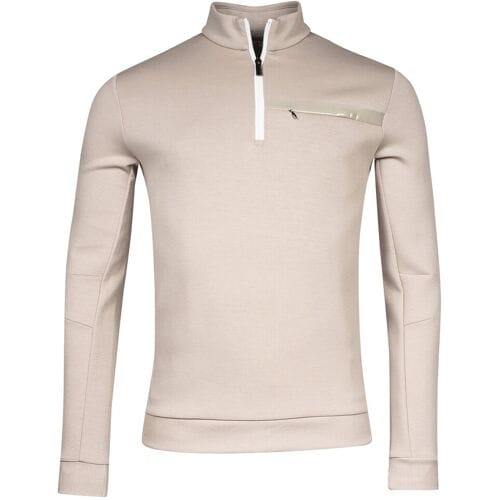 Thomas Maine Trui Sweatshirt Half Zip Doubleface Greige / male