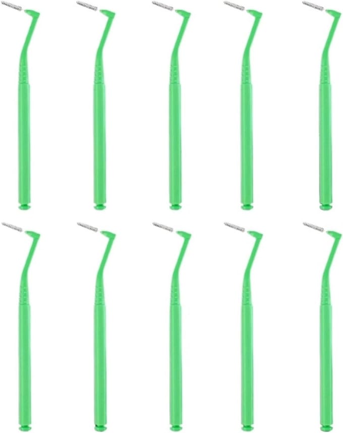 Interdentale Borstels - Tandenstokers - Mondhygiëne - Flexibele Handgreep - 10 Stuks - Groen