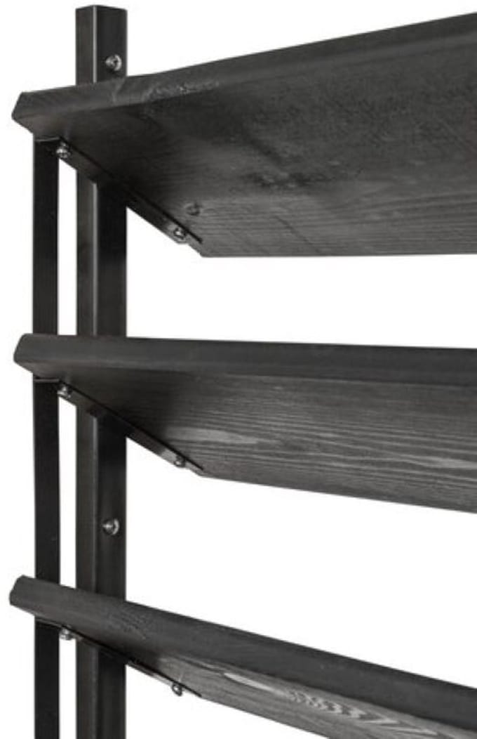 Flex fence draaibare lamellen - 165 cm - zwart RVS - 2 stuks
