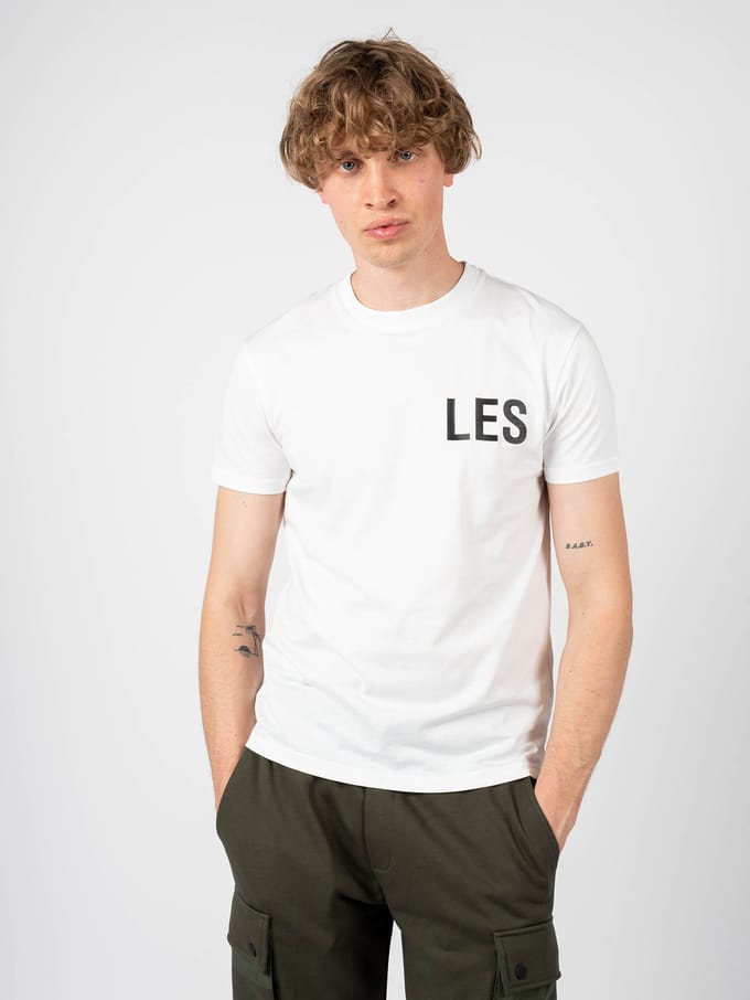 Les Hommes T-shirt Mannen Wit