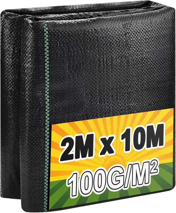 Weed Control Membrane 2m x 10m - Heavy Duty Tuinbedekking voor Planten