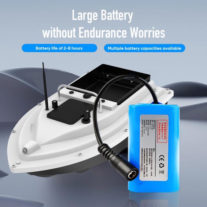 GPS RC Bait Boat 500M Draadloze Afstandsbediening Visvoerboot Visvoerboot 5200mah black