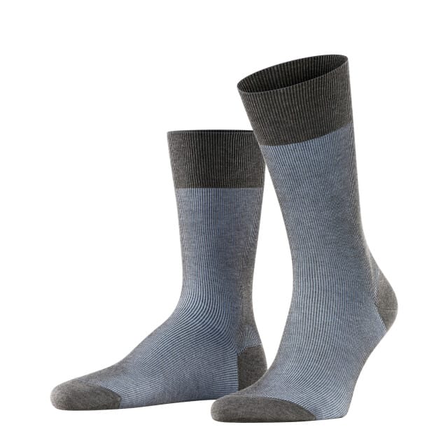 FALKE Fine Shadow herensokken - blauw (grey-bleue) - Maat: 39-40
