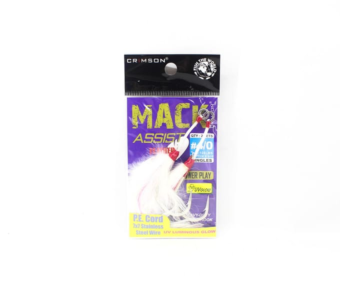 Crimson CMF-04 Hameçon Plume d'Assistance Mack 2 Jeux Taille 4/0 (4796)