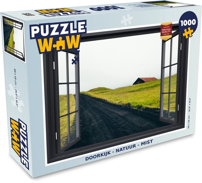 Puzzel Doorkijk - Natuur - Mist - Legpuzzel - Puzzel 1000 stukjes volwassenen