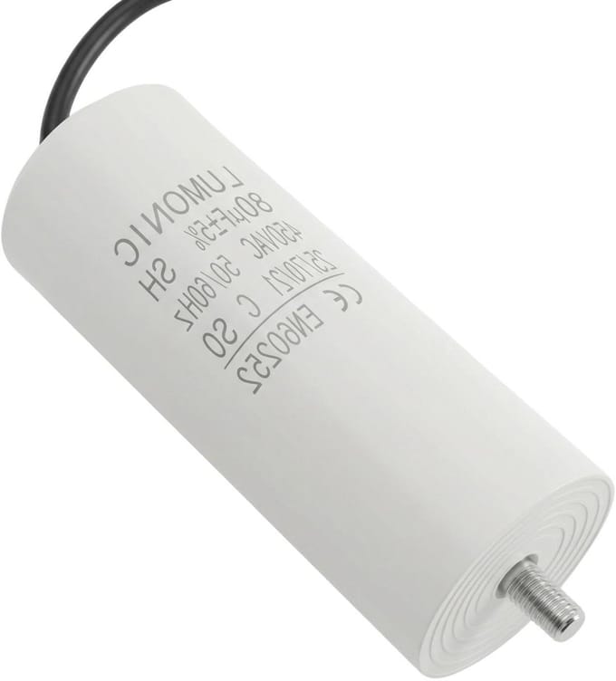 Startcondensator Motor - Condensator - Apparaten Starten - Zelfherstellend - 80µF 450V - Zwart