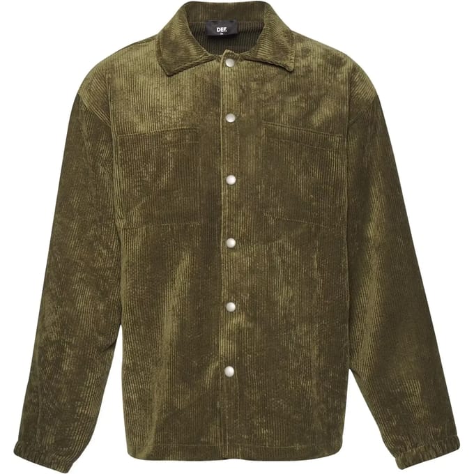 DEF - Cord Shirt - L - Olijfgroen