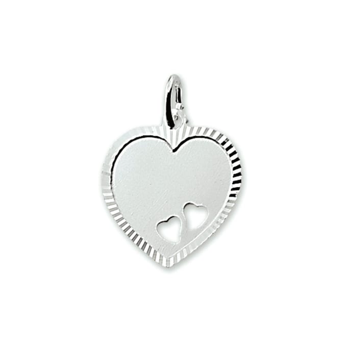 Tomylo Graveerplaat zilver hart 1304772
