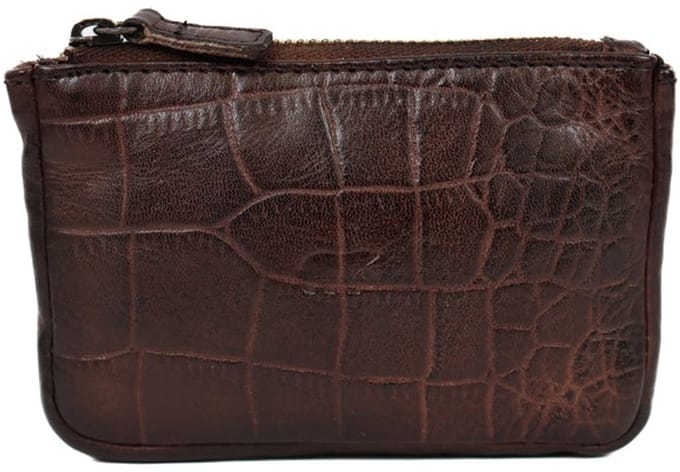Bear Design Timo Sleuteletui / Ritsportemonnee Croco - Bruin