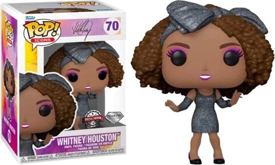 Funko Whitney Houston - POP! Icons Whitney Houston (HWIK) (DGLT) Exclusive 9 cm Verzamelfiguur - Multicolours
