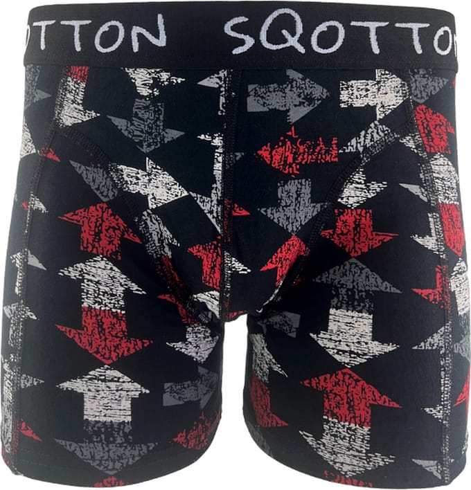 Boxershort - SQOTTON® - Arrow - Zwart - Maat M