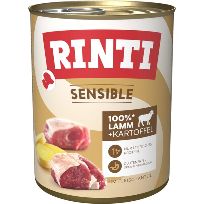 6x800g Rinti Sensible Lam & Aardappel
