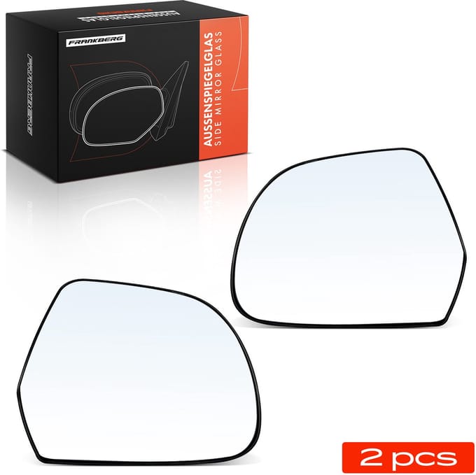 Frankberg 2x Spiegelglas Buitenspiegel Voor voor Dacia