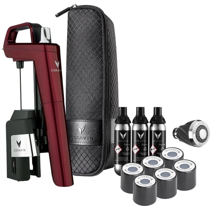 Coravin Timeless Six+ Wijnbewaarsysteem - Bordeauxrood