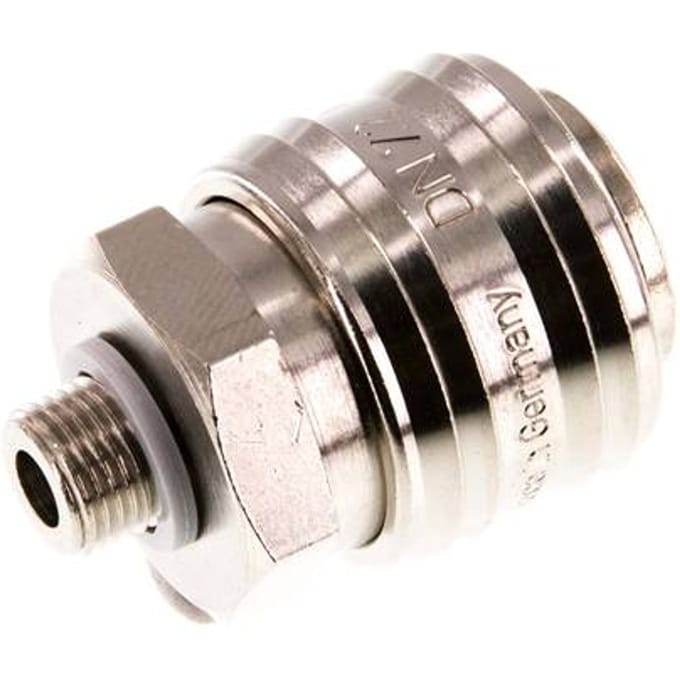 Vernikkeld Messing DN 7.2 (Euro) Luchtkoppeling Snelkoppeling G 1/8 inch Buitendraad