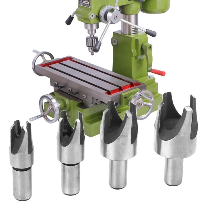 4 Stuks 45# Koolstofstaal Penboor Houtplug Kurkboor Plugsnijgereedschap