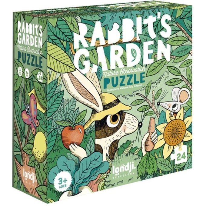 Rabbit's garden puzzel met observatiespel 3+ jaar - Londji