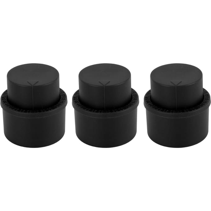 3 stuks Sodaflesstopper Professioneel Druktype Afsluiting Herbruikbare Drankflesdeksels voor Soda Drankflessen Zwart black