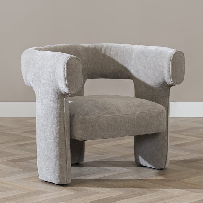 Bronx71® Scandinavische fauteuil Bibi chenille taupe