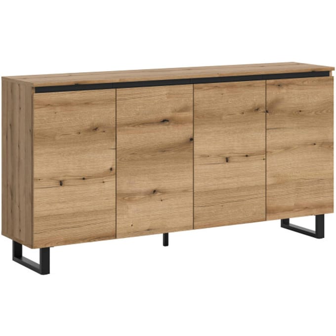 Tomasa ladekast Evoke Oak NB Zwart - 36x160x84cm