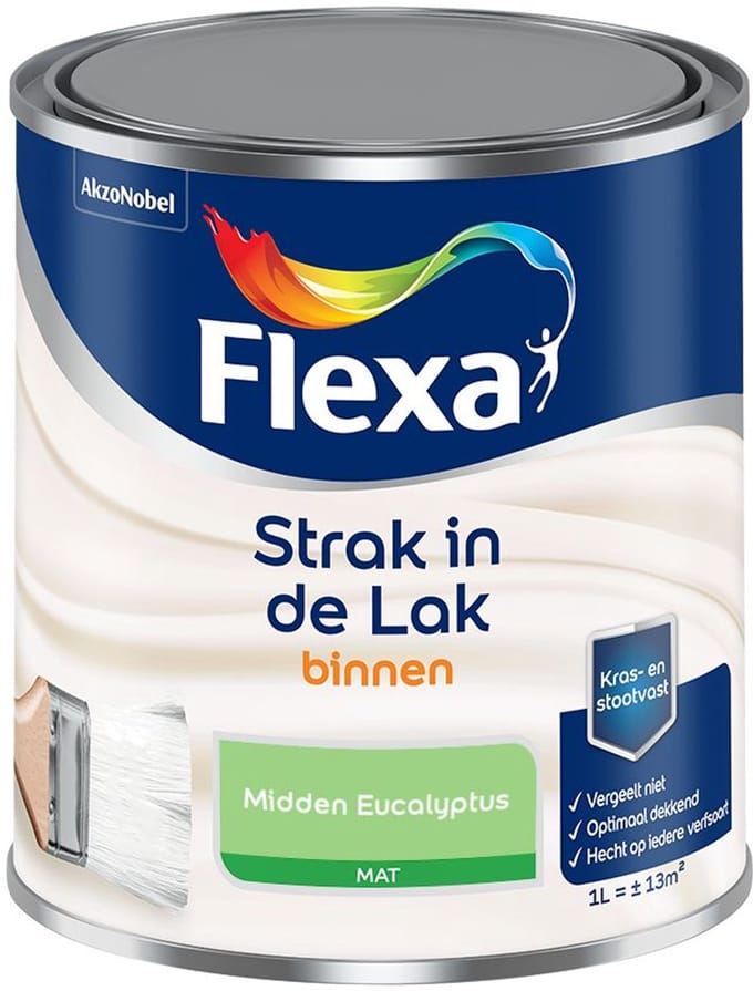 Flexa - Strak In De Lak Binnenlak Mat - Midden Eucalyptus - Mengverf - 1 L