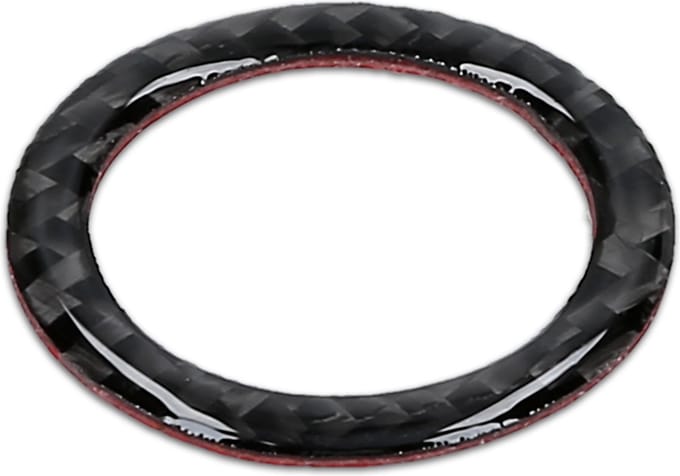 kwmobile ring voor start/stop-knop geschikt voor BMW 3-serie E90/E91/E92/E93 - flexibele en decoratieve koolstof ring - koolstofvezel