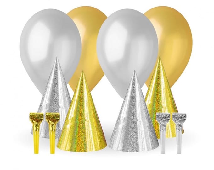 Party Goud-Zilver Goud-Zilver Set 12 stuks