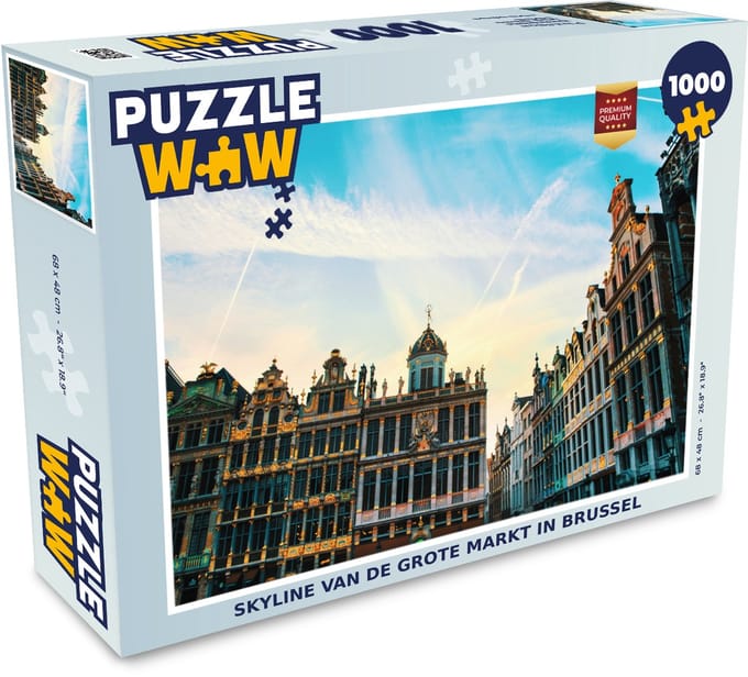 Puzzel Skyline - Architectuur - Grote markt - Brussel - Legpuzzel - Puzzel 1000 stukjes volwassenen