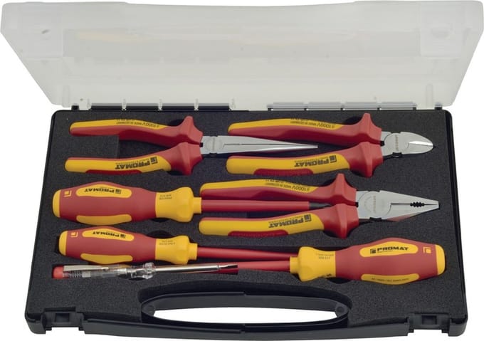 Promat 7-deige tangen/schroevendraaier set - VDE-geïsoleerd - 4000810027