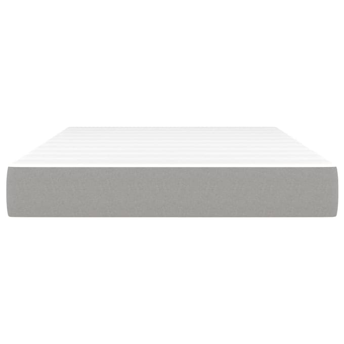 vidaXL - Pocketveringmatras - medium - 120x200x20 - cm - stof - lichtgrijs