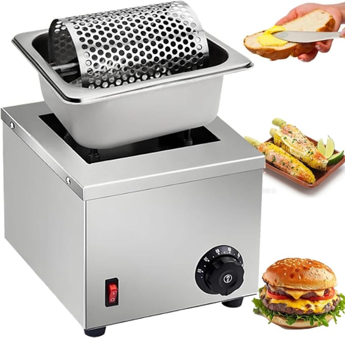 Boterroller - Smeltwarmer - Gelijkmatig Verdelen - Instelbare Temperatuur - 30-110°C - Zilver