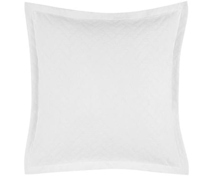 Luxe Sierkussenhoes 'Rose' witte zigzag Jacquard 50x50cm