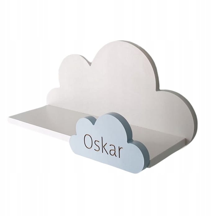 Moli Cloud Plank met Naam - Premium Kinderkamerplank