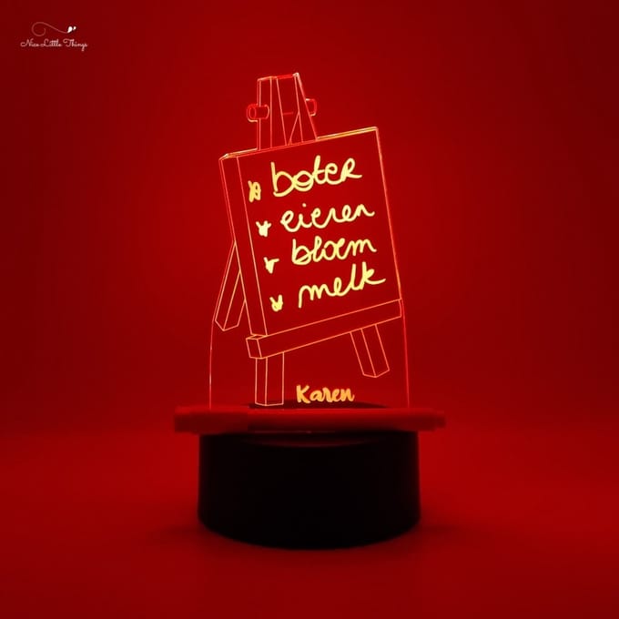 [Nice Little Things] - Gepersonaliseerde RGB LEDlamp - Tekenen met Licht - Schildersezel