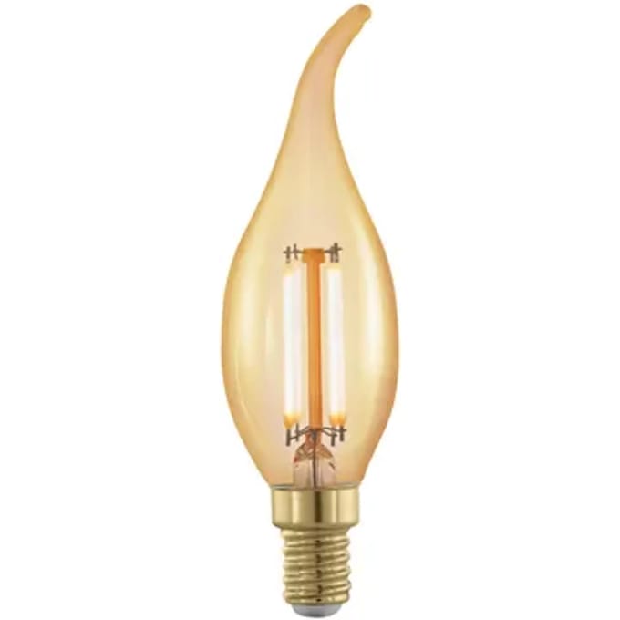 Eglo Ledfilamentlamp Kaars Retro - Amber - D3,5cm - Warm Wit - E14 - 4w