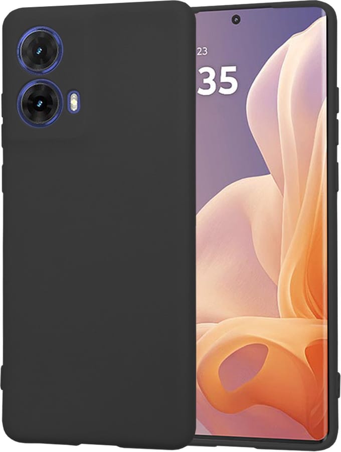 Techsuit Soft Flex Silicone Back Cover hoesje voor Motorola Moto G85 - Black