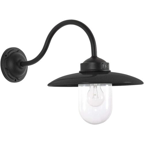 KS Verlichting wandlamp - Solingen - E27 - Aluminium - Mat - Zwart
