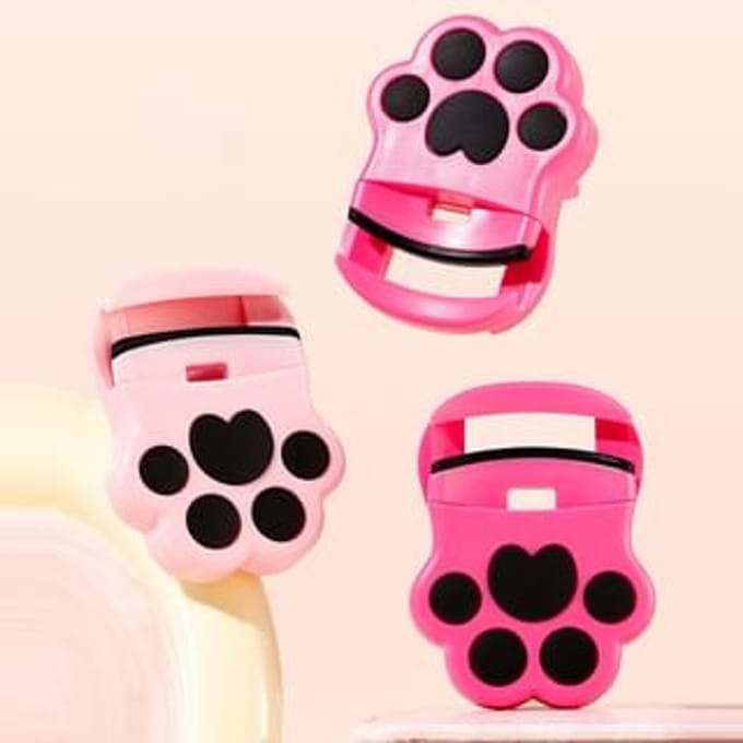xixi - Mini Cat Paws Eyelash Curler #Rose Red
