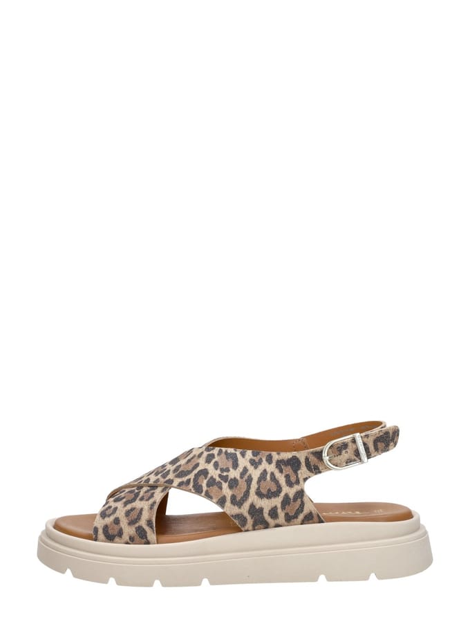 Tamaris Leopard Sandalen bruin Leer - Dames - Maat 41
