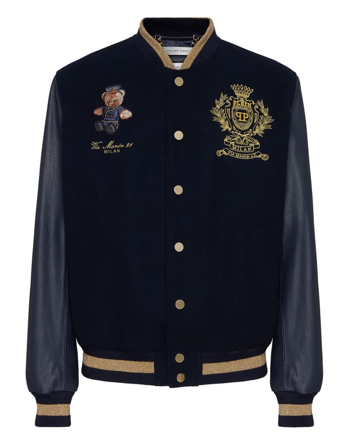 Leren Bomber Teddy