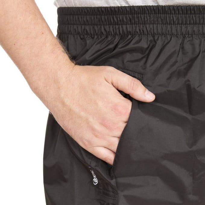 Trespass Dames/Dames Qikpac TP75 Packaway Waterdichte Broek (Zwart)