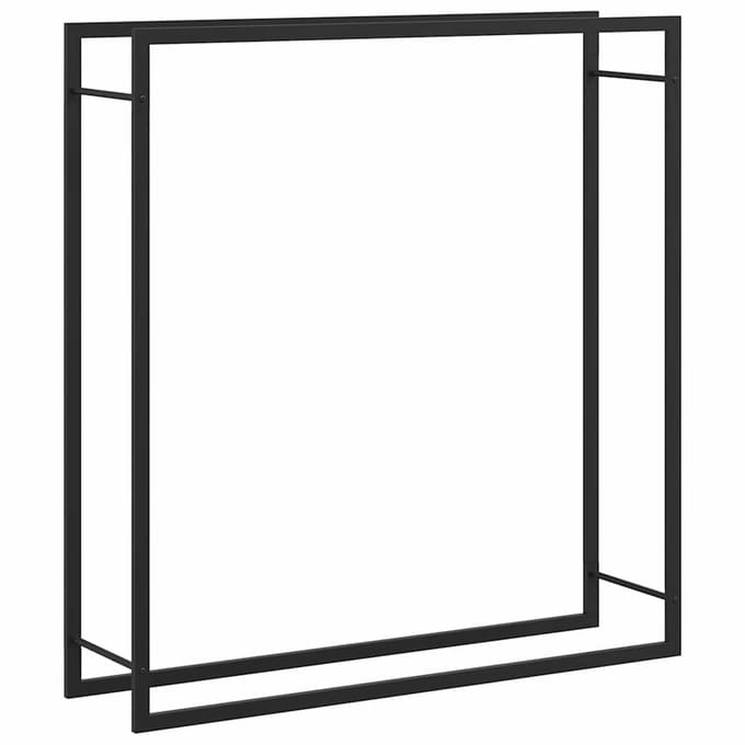 vidaXL - Haardhoutrek - 110x28x116 - cm - staal - matzwart