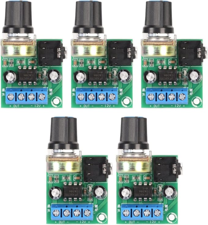 5x Mini Audio Versterker Bordje LM386 DC 3-12V Digitale Stereo USW voor DIY Speaker Systemen