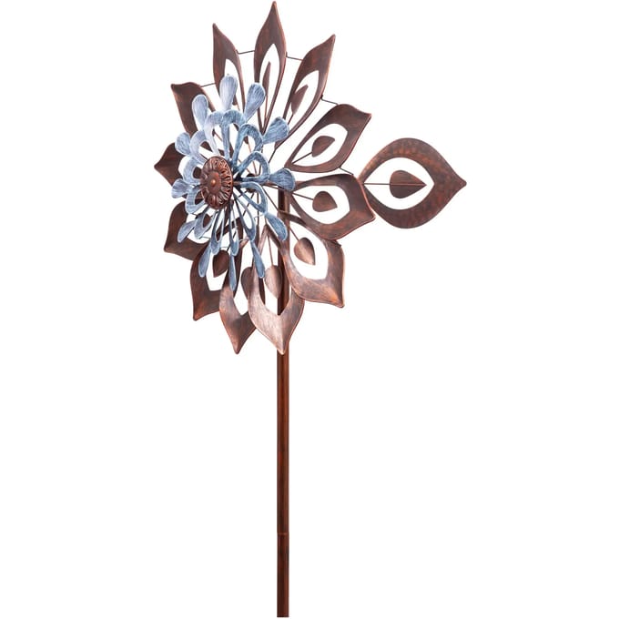 Windvanger HQ Metal Wind Spinner: Copper Illusion Giant Duett 110220 Brons 61 x 213 cm