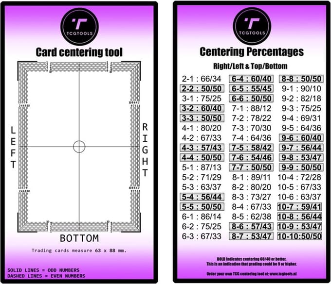 TcgTools Card Centering Tool Paars
