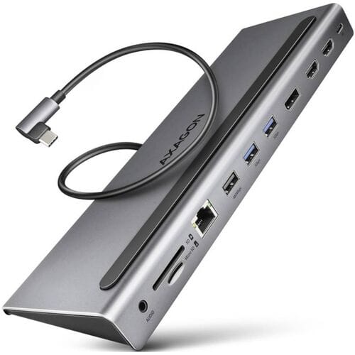 AXAGON HMC-4KX3 USB-hub HDMI, USB-C, USB-A 2.0, USB-A 3.0, RJ45, Jackplug, Micro-SD, Mini-DisplayPort USB 3.0 5 GBit/s