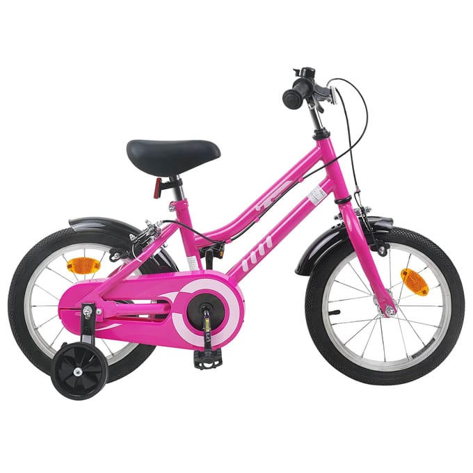 vidaXL - Kinderfiets - 12 - Inch - voor - 2-4 - jaar - oud - Roze - Zwart