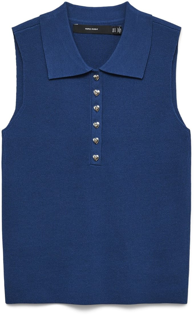 Vero Moda Top Vmrally Sl Poloneck Pullover 10346484 Navy Peony Dames Maat - M