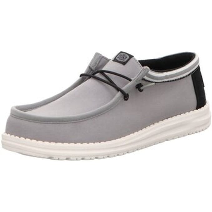 HEYDUDE - Wally Letterman Heren Instappers Light Grey/White - Maat 41