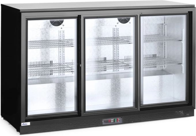 Arktic - Backbar Koelkast - 308L - Zwart - 3 Schuifdeuren